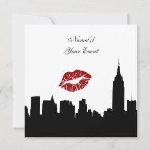 Invitation pour la soirée silhouette de la skyline