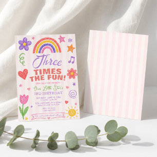 Invitation pour la troisième fête d'anniversaire d