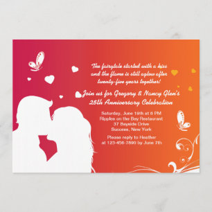 Invitation pour l'anniversaire de baiser