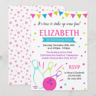 Invitation pour l'anniversaire de bowling