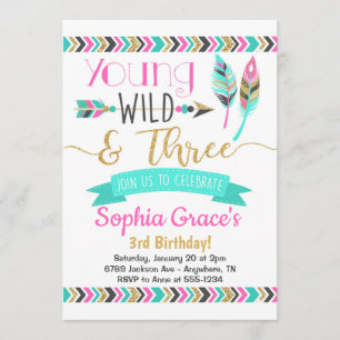 Invitation pour l'anniversaire de Jeunes Filles et