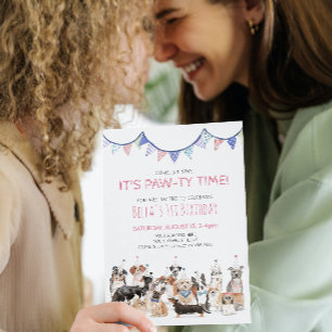 Invitation pour l'anniversaire de la chienne pour 