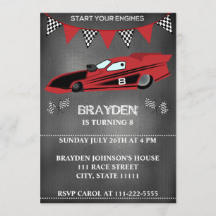 Invitation pour l'anniversaire de la course de bab