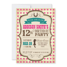 Invitation pour l'anniversaire de la Cowgirl Weste