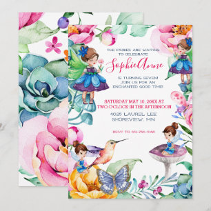 Invitation pour l'anniversaire de la Fée du Printe