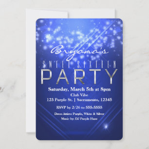 Invitation pour l'anniversaire de la fête Blue Spa