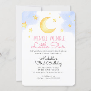Invitation pour l'anniversaire de la petite étoile