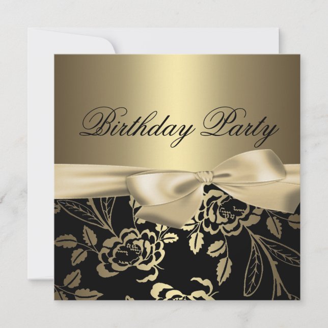 Invitation pour l'anniversaire de la sourdine Rose (Devant)
