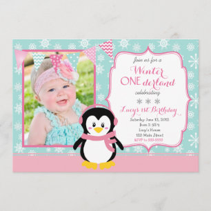 Invitation pour l'anniversaire de l'hiver ONE derl