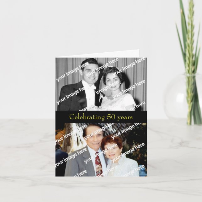 Invitation pour l'anniversaire de mariage d'or (Devant)