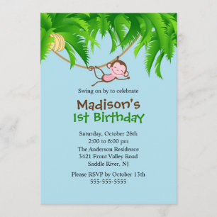 Invitation pour l'anniversaire de Sweet Safari