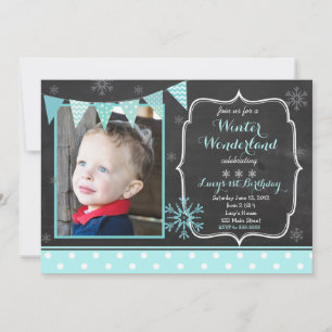 Invitation pour l'anniversaire de Winter Wonderlan