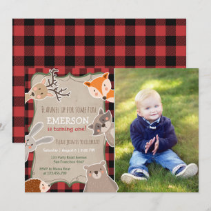 Invitation pour l'anniversaire de Woodland Ours de