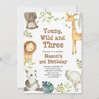 Invitation pour l'anniversaire de Young Wild et Th