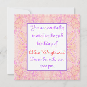 Invitation pour l'anniversaire des dames