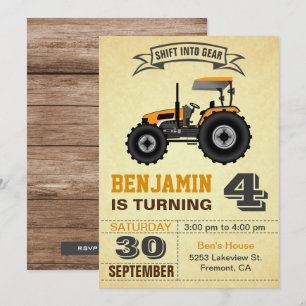 Invitation pour l'anniversaire des enfants avec tr