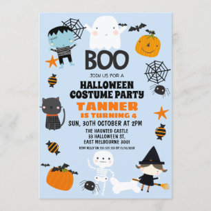 Invitation pour l'anniversaire des Garçons Orange