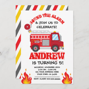 Invitation pour l'anniversaire du camion-feu, Invi