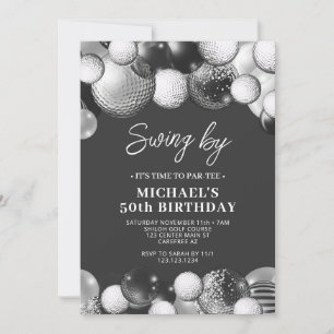 Invitation pour l'anniversaire d'un golfeur mascul