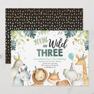 Invitation pour l'anniversaire d'un jeune animal s