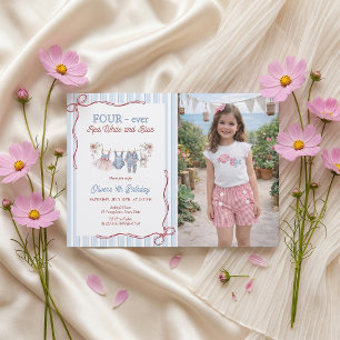 Invitation pour l'anniversaire d'une fille rouge b