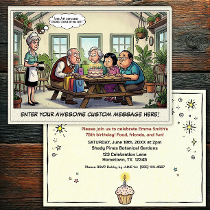Invitation pour l'anniversaire d'une personne âgée