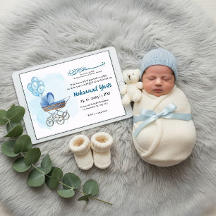 Invitation pour l'Aqiqah de bébé garçon musulman a