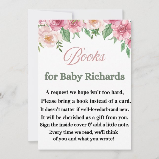 Invitation pour l'arrivée de bébé chéri (Devant)