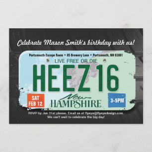 Invitation pour le 16e anniversaire du New Hampshi