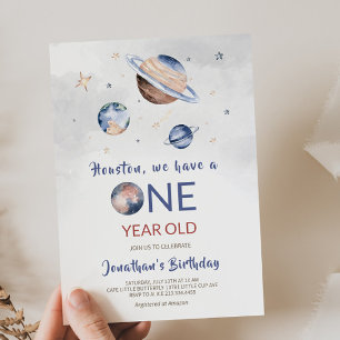 Invitation pour le 1er anniversaire dans l'espace