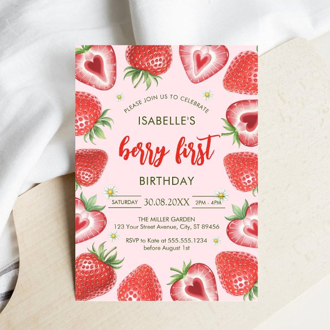 Invitation pour le 1er anniversaire de Berry (Créateur téléchargé)