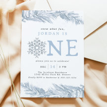 Invitation pour le 1er anniversaire de Blue Snowfl
