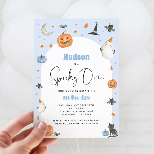 Invitation pour le 1er anniversaire de Blue Spooky (Créateur téléchargé)