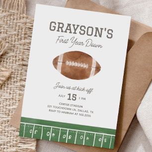 Invitation pour le 1er anniversaire de Football, P