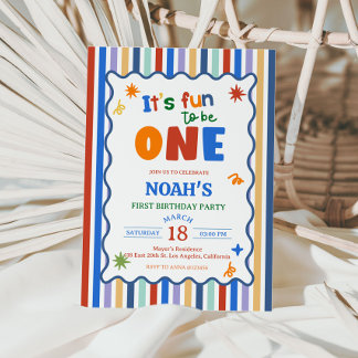 Invitation pour le 1er anniversaire de Fun to Be O