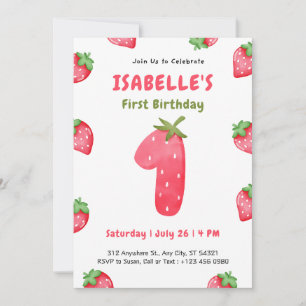 Invitation pour le 1er anniversaire de jolie frais