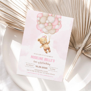 Invitation pour le 1er anniversaire de la fille à 