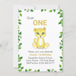 Invitation pour le 1er anniversaire de la jolie pe