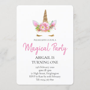 invitation pour le 1er anniversaire de la naissanc