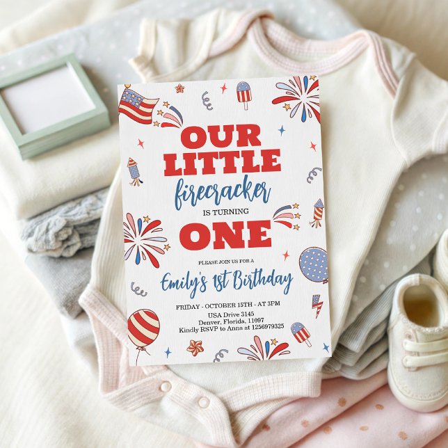 Invitation pour le 1er anniversaire de Little Fire (Créateur téléchargé)