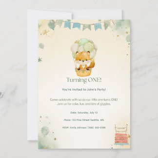 Invitation pour le 1er anniversaire de Little Fox
