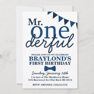 Invitation pour le 1er anniversaire de M. Onederfu