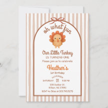 Invitation pour le 1er anniversaire de Petit Dindo