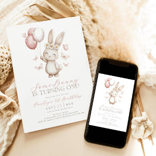 Invitation pour le 1er anniversaire de Some Bunny