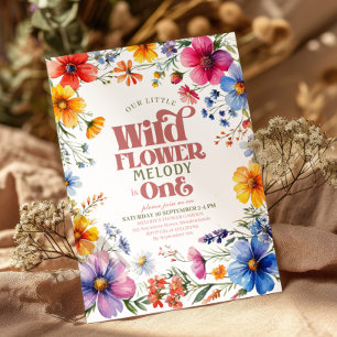 Invitation pour le 1er anniversaire de Wildflower