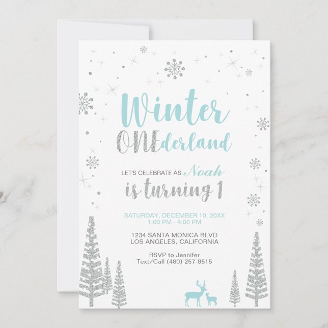 Invitation pour le 1er anniversaire de Winter Oned (Devant)