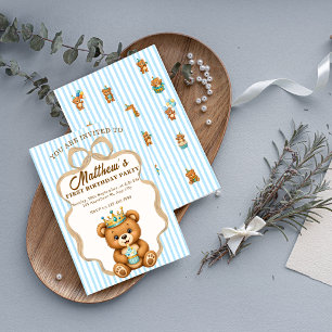 Invitation pour le 1er anniversaire du prince ours