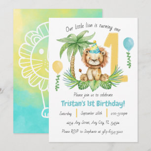 Invitation pour le 1er anniversaire Lion Safari