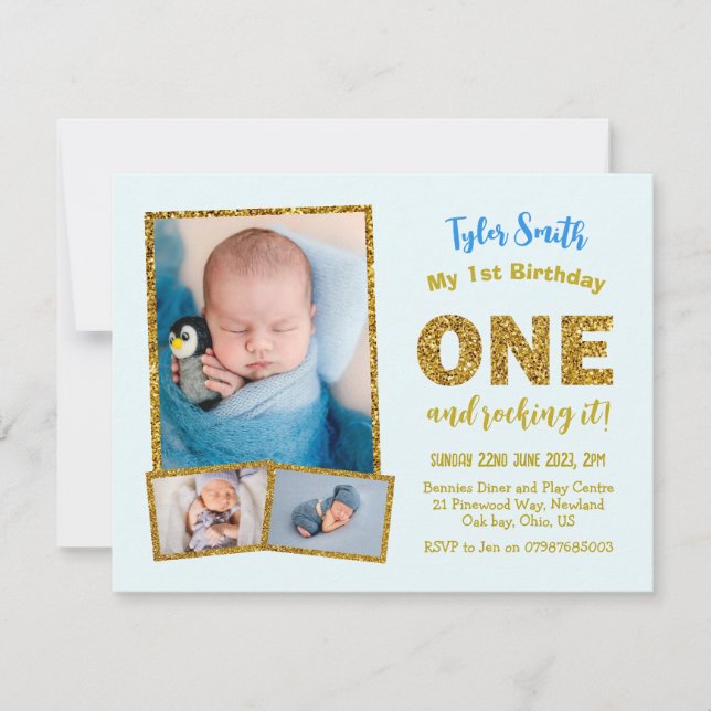Invitation pour le 1er anniversaire, Premier anniv (Devant)