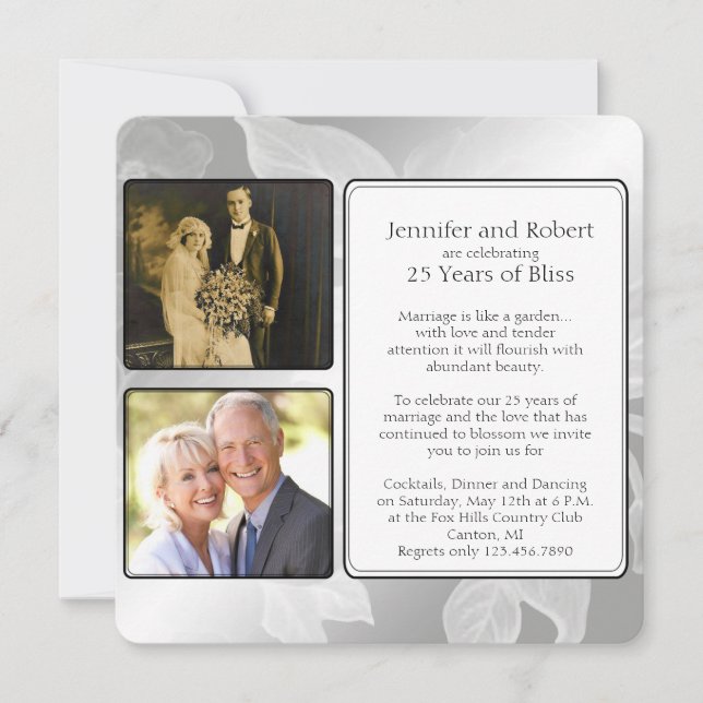 Invitation pour le 25e anniversaire des photos de  (Devant)